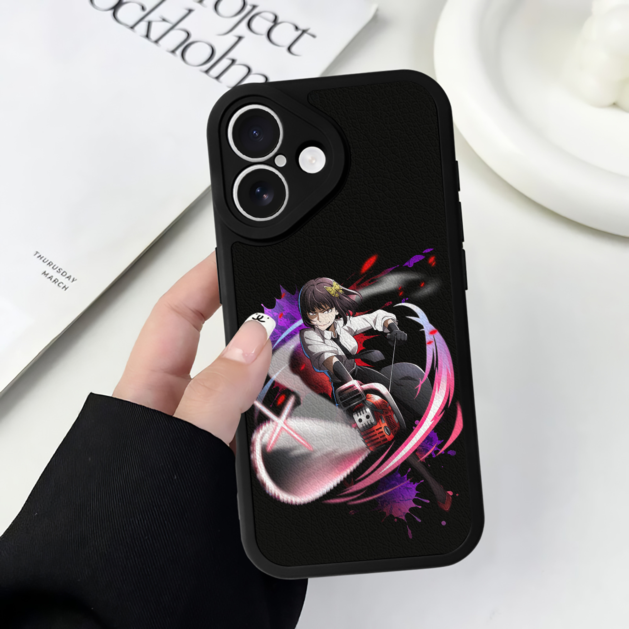 （画像用） 文豪ストレイドッグス Bungo Stray Dogs 【iPhone 16シリーズ対応】シリコンスマホケース（レザー調） 材質：シリコン